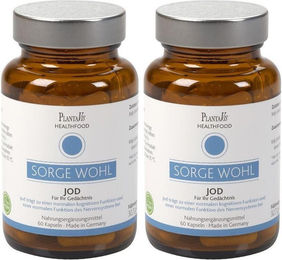 PlantaVis Sorge Wohl Jod mit Kelp Braunalge Vegan Kapseln 120 Stück für Erwachsene – Bild 1 von 2