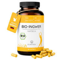 Produktbild von PlantDEA Bio Ingwer Kapseln hochdosiert vegan 180 Stück