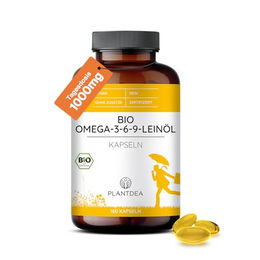 PlantDEA Bio Omega-3-6-9 Leinöl Kapseln Vegan 180 Stück – Bild 1 von 3