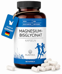 PlantDEA Magnesium Bisglycinat Kapseln 180 Stück vegan und ohne Zusatzstoffe – Bild 1 von 2