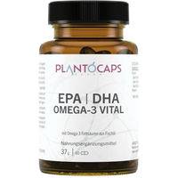 Produktbild von plantoCAPS Omega-3 EPA DHA Pur Vital Kapseln 60 Stück