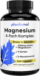 plantomol 4x Magnesium Komplex vegan Magnesium-Kapseln für Sportler – Bild 1 von 2