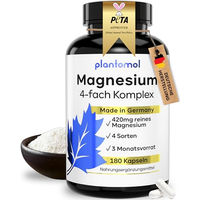 Produktbild von plantomol 4x Magnesium Komplex vegane Kapseln 180 Stück