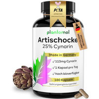 Produktbild von plantomol Artischocken Kapseln mit 113 mg Cynarin hochdosiert glutenfrei und laktosefrei