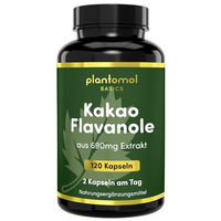 Produktbild von plantomol Basics Kakao Flavanole Kapseln hochdosiert glutenfrei laktosefrei ohne Gelatine 120 Stück
