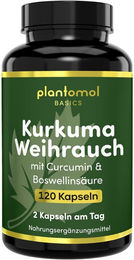plantomol Basics Kurkuma Weihrauch Kapseln mit Curcumin und Boswellinsäure vegan 120 Kapseln – Bild 1 von 2