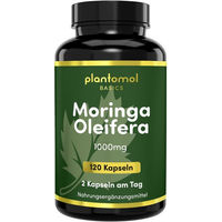 Produktbild von plantomol Basics Moringa Oleifera Kapseln vegan ohne Zusatzstoffe 120 Stück