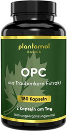 plantomol Basics OPC Kapseln mit 760 mg Traubenkern-Extrakt vegan ohne Zusatzstoffe 180 Kapseln – Bild 1 von 3