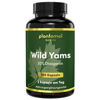 Produktbild von plantomol Basics Yamswurzel Kapseln hochdosiert ohne Zusatzstoffe 180 Kapseln