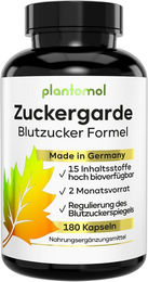 plantomol Blutzucker Kapseln mit Kurkuma Zimt Olivenblatt OPC Bittermelone und Chrom 180 Kapseln – Bild 1 von 3