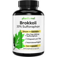 Produktbild von plantomol Brokkoli Kapseln mit 90 mg Sulforaphan pro Kapsel 360 Stück