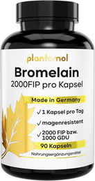 plantomol Bromelain Kapseln mit 200 mg Bromelain Enzym aus Ananas-Extrakt (2000 FIP pro Kapsel) – Bild 1 von 2