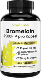 plantomol Bromelain Kapseln mit 7500 FIP und 750 mg Bromelain aus Ananas-Extrakt 180 Kapseln – Bild 1 von 2