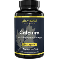 Produktbild von plantomol Essentials Calcium Kapseln mit Algenkalk Sango 480 mg ohne Zusatzstoffe 180 Kapseln