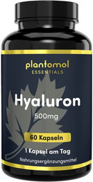 plantomol Essentials Hyaluron Kapseln vegan 500 mg Hyaluronsäure 60 Kapseln – Bild 1 von 3