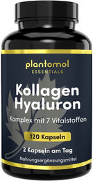 plantomol Essentials Kollagen Kapseln mit Hyaluron Biotin Zink und Vitamin C 1000 mg pro Tag ohne Zusatzstoffe 120 Kapseln – Bild 1 von 2