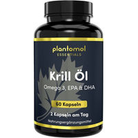 Produktbild von plantomol Essentials Krill-Öl Kapseln mit Omega 3 Fettsäuren 60 Stück