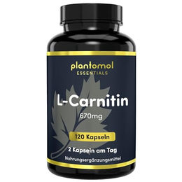 plantomol Essentials L-Carnitin Kapseln hochdosiert ohne Zusatzstoffe 60 Kapseln – Bild 1 von 3