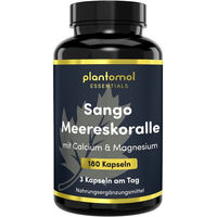 Produktbild von plantomol Essentials Sango Meereskoralle Kapseln mit Algenkalk 180 Kapseln