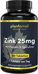 plantomol Essentials Zink Kapseln mit 25 mg Zink vegan und ohne Zusatzstoffe 120 Kapseln – Bild 1 von 3