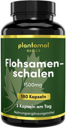 plantomol Flohsamenschalen Kapseln vegan und ohne Zusatzstoffe 180 Stück – Bild 1 von 2