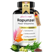 Produktbild von plantomol Haar Vitamine Kapseln vegan glutenfrei laktosefrei ohne Gelatine 180 Stück