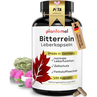 Produktbild von plantomol Leber Kur Kapseln mit Mariendistel Artischocke Löwenzahn und Cholin 180 Kapseln