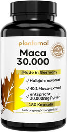 plantomol Maca Kapseln mit 30.000 mg Maca-Pulver 40:1 Extrakt 180 Kapseln – Bild 1 von 2