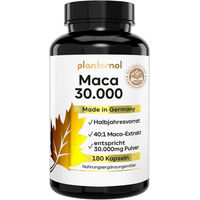 Produktbild von plantomol Maca Kapseln mit 30.000 mg Maca-Pulver 40:1 Extrakt 180 Kapseln