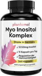 plantomol Myo Inositol mit D-Chiro-Inositol, Chrom und B6 & Folsäure, vegane Kapseln für Frauen, 360 Stück – Bild 1 von 2
