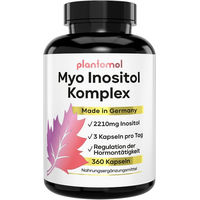 Produktbild von plantomol Myo Inositol mit D-Chiro-Inositol, Chrom und B6 & Folsäure, vegane Kapseln für Frauen, 360 Stück