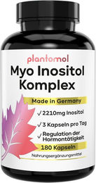 plantomol Myo Inositol mit D-Chiro-Inositol, Chrom, Vitamin B6 und Folsäure vegane Kapseln für Frauen 180 Stück – Bild 1 von 2
