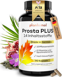 plantomol Prosta PLUS Kräuter-Komplex mit Kürbiskern Sägepalme Weidenröschen vegan 90 Kapseln – Bild 1 von 4