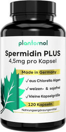 plantomol Spermidin PLUS Kapseln mit Chlorella, vegan und glutenfrei, 120 Kapseln – Bild 1 von 3