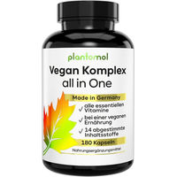 Produktbild von plantomol Vegan All In One Multivitamin und Mineralstoffe mit Spurenelementen 180 Kapseln
