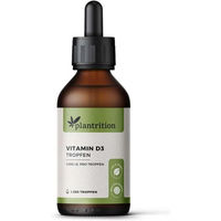 Produktbild von plantrition Vitamin D3 Tropfen vegan 50 ml mit 1000 IE Vitamin D3 pro Portion