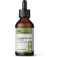 Produktbild von plantrition Vitamin K2 MK-7 Tropfen 20 ml mit 100 µg pro Tagesdosis vegan vegetarisch glutenfrei laktosefrei