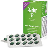 Produktbild von Plantur 39 Haar-Aktiv-Kapseln mit Zink, Biotin und Selen für Frauen, laktosefrei und glutenfrei, 60 Kapseln