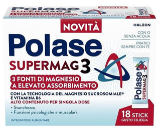 Polase Supermag3 Magnesium Komplex Sticks Kirschgeschmack glutenfrei 18 Stück – Bild 1 von 1