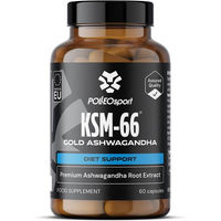 Produktbild von Polleo Ashwagandha KSM-66 Withania Somnifera 30 mg Kapseln 60 Stück