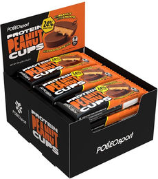 Polleo Protein Peanut Cups Schokolade zuckerarm Riegel – Bild 1 von 2