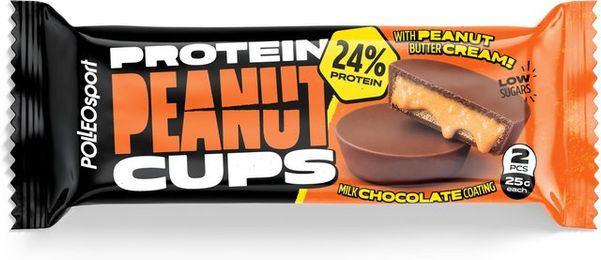 Polleo Protein Peanut Cups Schokoladen Riegel zuckerarm – Bild 1 von 1