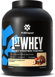 Polleo Sport 1st Whey Protein Pulver Schokolade glutenfrei und zuckerfrei 2270 g – Bild 1 von 4