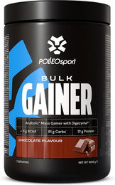 Polleo Sport Bulk Gainer Mass Gainer Pulver Schokolade 1kg ohne Zusatzstoffe – Bild 1 von 2