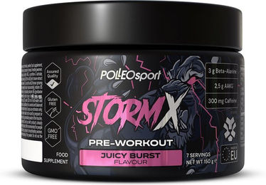 Polleo Sport StormX Pre-Workout Pulver Juicy Burst 150g – Bild 1 von 2