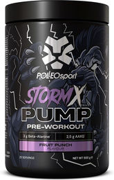 Polleo Sport StormX PUMP Pre-Workout Pulver Fruit Punch 500g glutenfrei – Bild 1 von 3