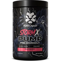 Produktbild von Polleo Sport StormX PUMP Pre-Workout Pulver Himbeere 500g glutenfrei