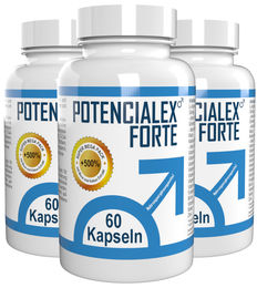 Potencialex Forte Kapseln mit L-Arginin, Zink, Selen, Maca und Ginseng, 180 Kapseln, vegan und pflanzlich – Bild 1 von 1