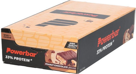 Powerbar 33% Protein+ High Protein Riegel Schokolade Erdnuss vegetarisch – Bild 1 von 2