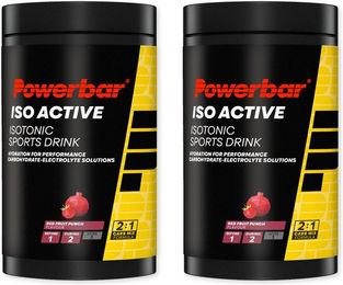 PowerBar Isoactive Red Fruit Isotonisches Sportgetränk Pulver mit 5 Elektrolyten, 2 x 600g, vegetarisch und ohne Zusatzstoffe – Bild 1 von 6